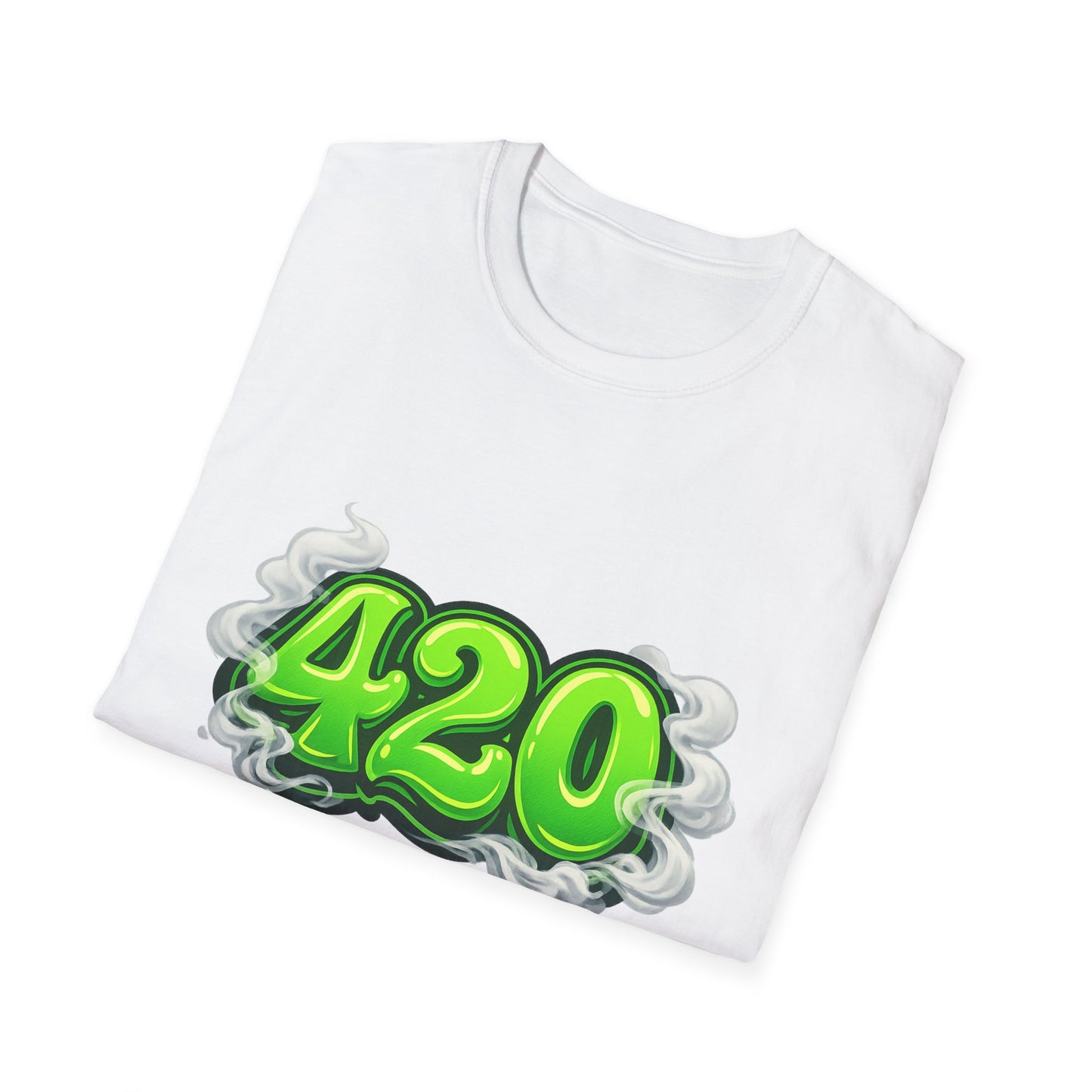 Neon 420 Graphic T-Shirt – Bold Green Street Style Cannabis Culture Tee