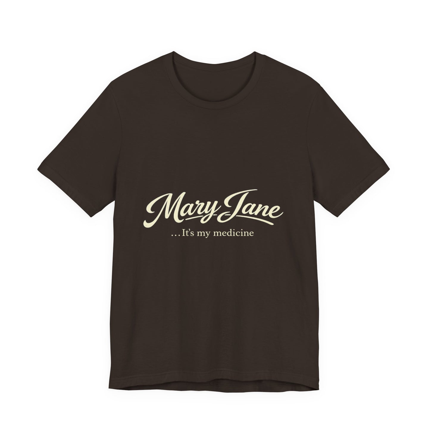 Mary Jane Retro Script Tee — Vintage Cannabis Logo T-Shirt