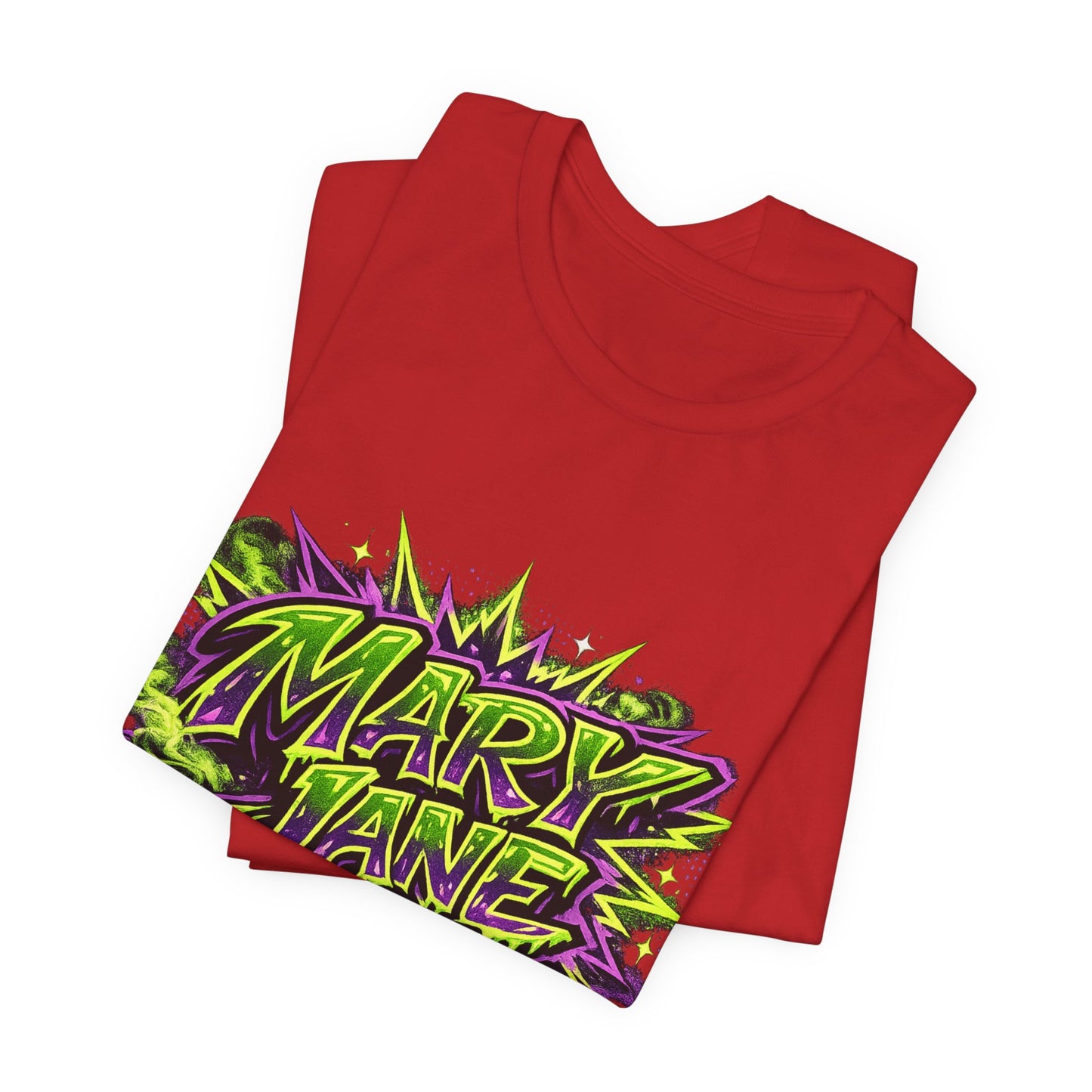Mary Jane Neon Graffiti Unisex T-Shirt | Bold Streetwear Cannabis Inspired Tee