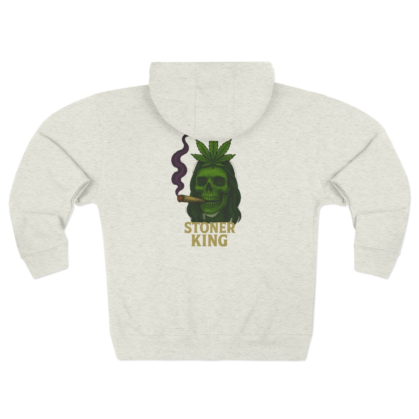 Stoner King Zip Hoodie - Trendy Unisex Hoodie for Chill Vibes, Perfect for Parties, Gifts, 420 Celebrations, Comfortable Layering