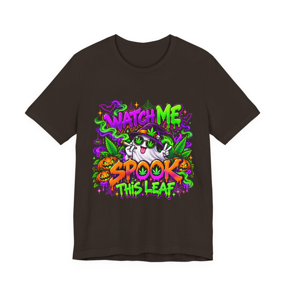 Watch Me Spook This Leaf Halloween T-Shirt Printify