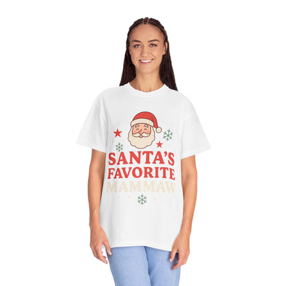 Santa's Favorite Mammaw T-Shirt — Cute Grandma Christmas Tee
