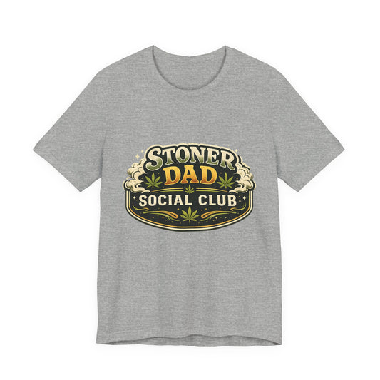 Stoner Dad Social Club Shirt | Funny Cannabis Dad Graphic Tee | Retro Weed Dad Apparel