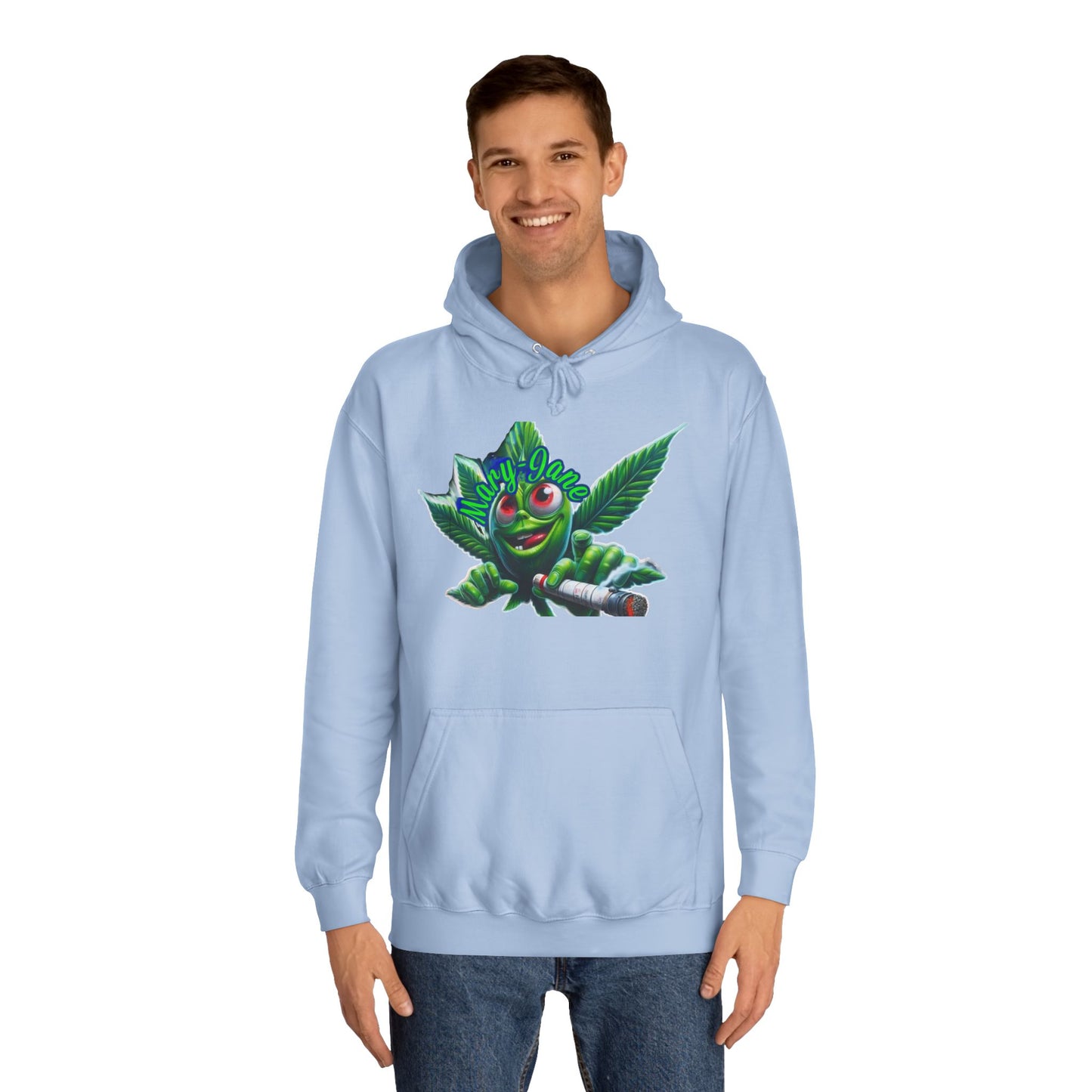 Unisex College Hoodie with Playful Leaf Design, Trendy Sweatshirt for Students, Eco-friendly Apparel, Gift for Graduates, Relaxed [...]-Mary Jane 2025