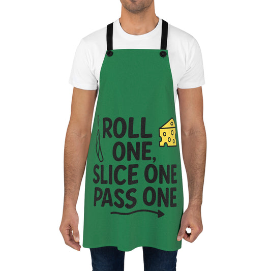 Roll One, Slice One, Pass One” Funny Cannabis Cooking Apron – Mary-Jane Collection - Fun Kitchen Apron, Ideal for Cooking, Baking, Food Lovers, Chefs, Unique Gift for Holidays