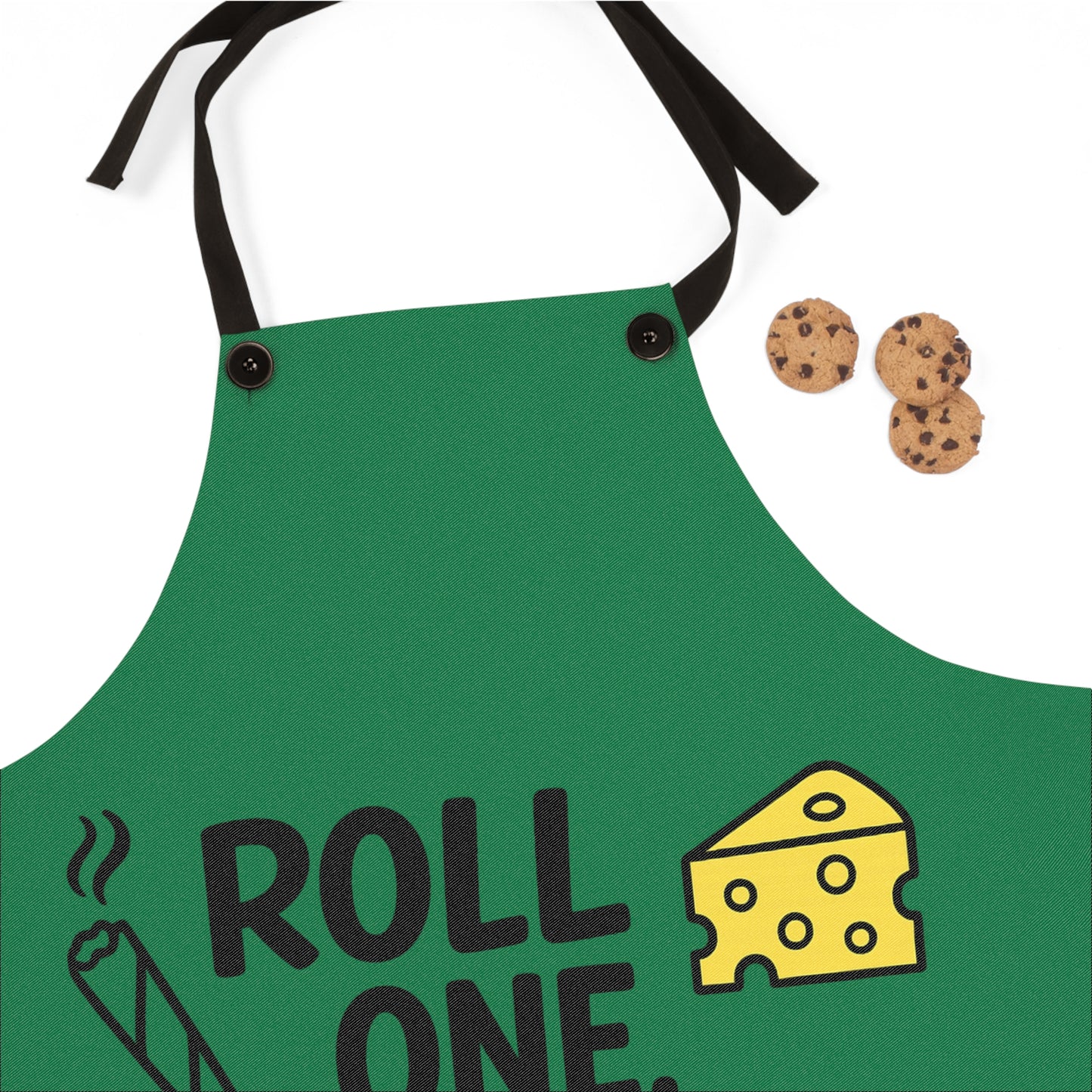 Roll One, Slice One, Pass One” Funny Cannabis Cooking Apron – Mary-Jane Collection - Fun Kitchen Apron, Ideal for Cooking, Baking, Food Lovers, Chefs, Unique Gift for Holidays