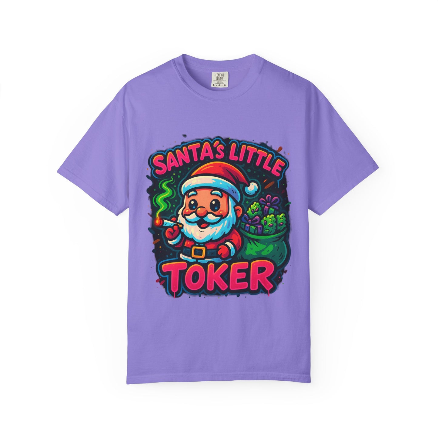 Santa’s Little Toker Christmas Shirt – Cute Chibi Weed Santa Holiday Tee