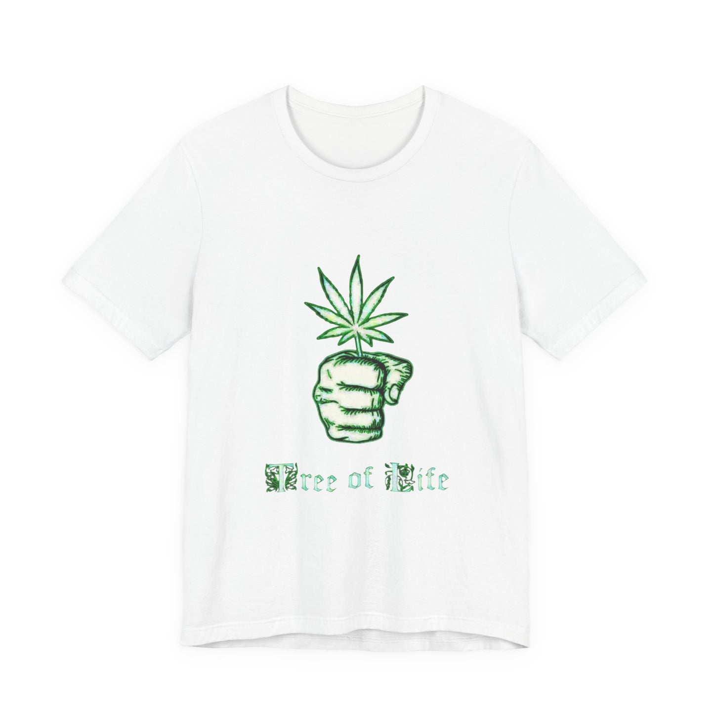 Tree of Life Cannabis Fist Graphic Tee – Bold Herbal Culture Streetwear Shirt