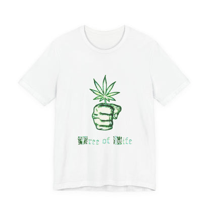 Tree of Life Cannabis Fist Graphic Tee – Bold Herbal Culture Streetwear Shirt