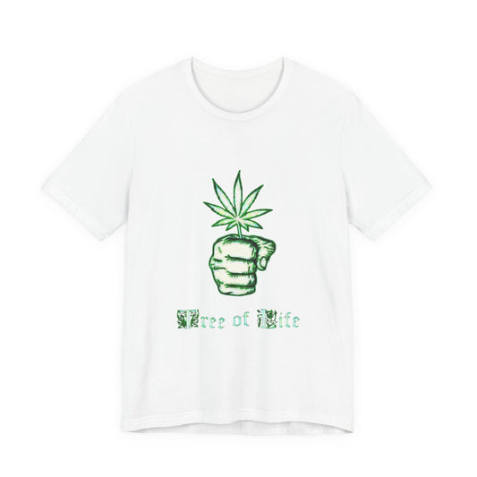 Tree of Life Cannabis Fist Graphic Tee – Bold Herbal Culture Streetwear Shirt
