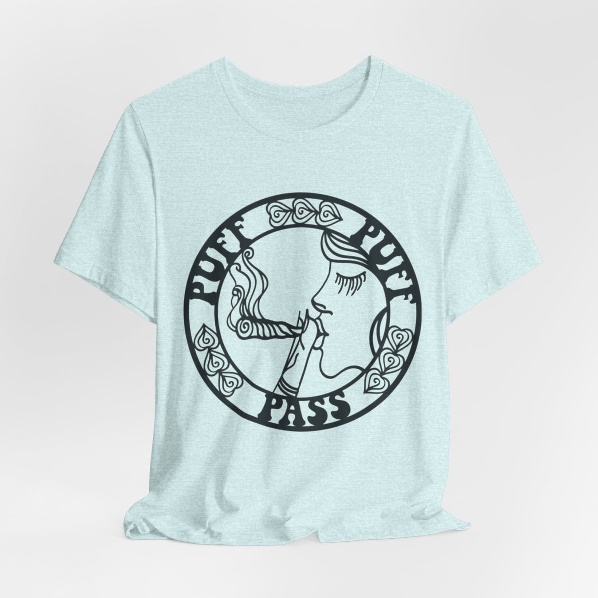 Puff Puff Pass T-Shirt – Funny Stoner Graphic Tee | Retro Smoking Humor Shirt Printify
