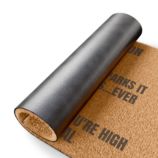 Smoke Session Etiquette Doormat – Funny Stoner Welcome Mat | Weed Decor for Porch, Patio, or Smoke Room | Mary-Jane Cannabis Gift Idea