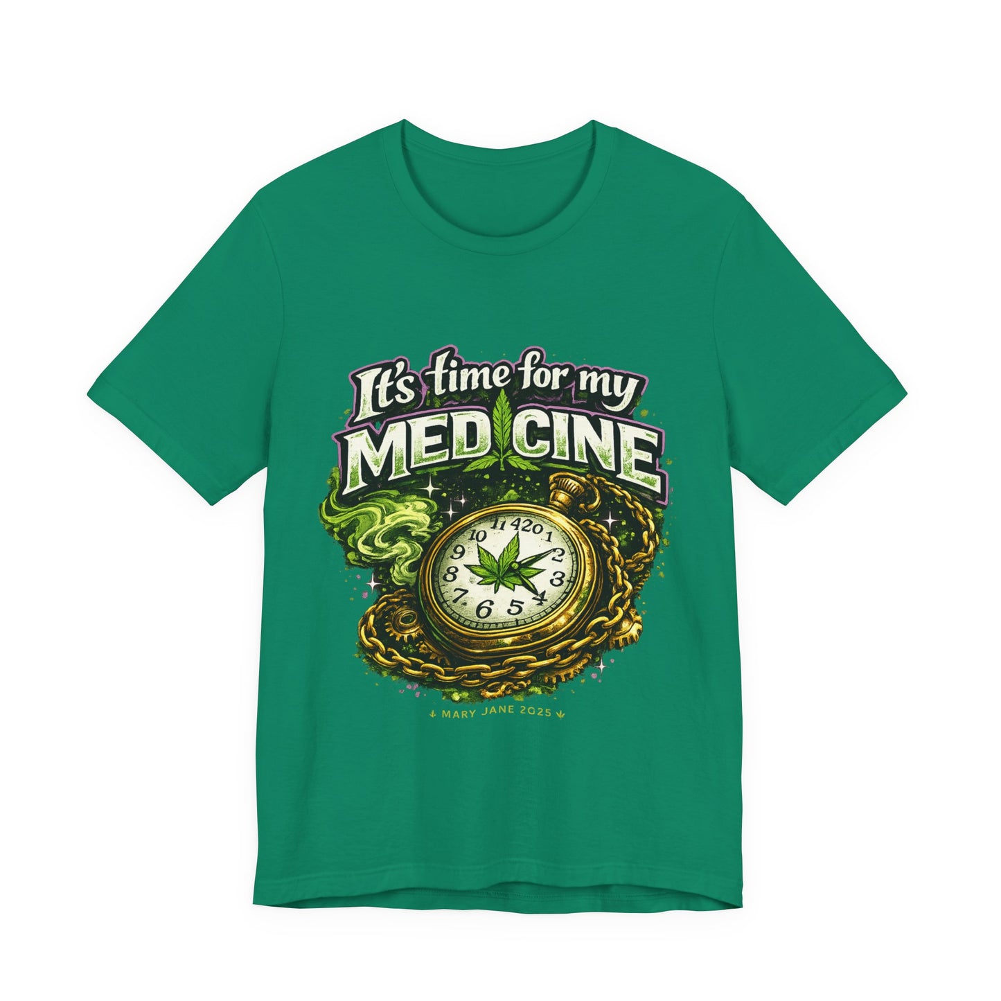 It’s Time for My Medicine T-Shirt | Medical Cannabis Clock Streetwear Design