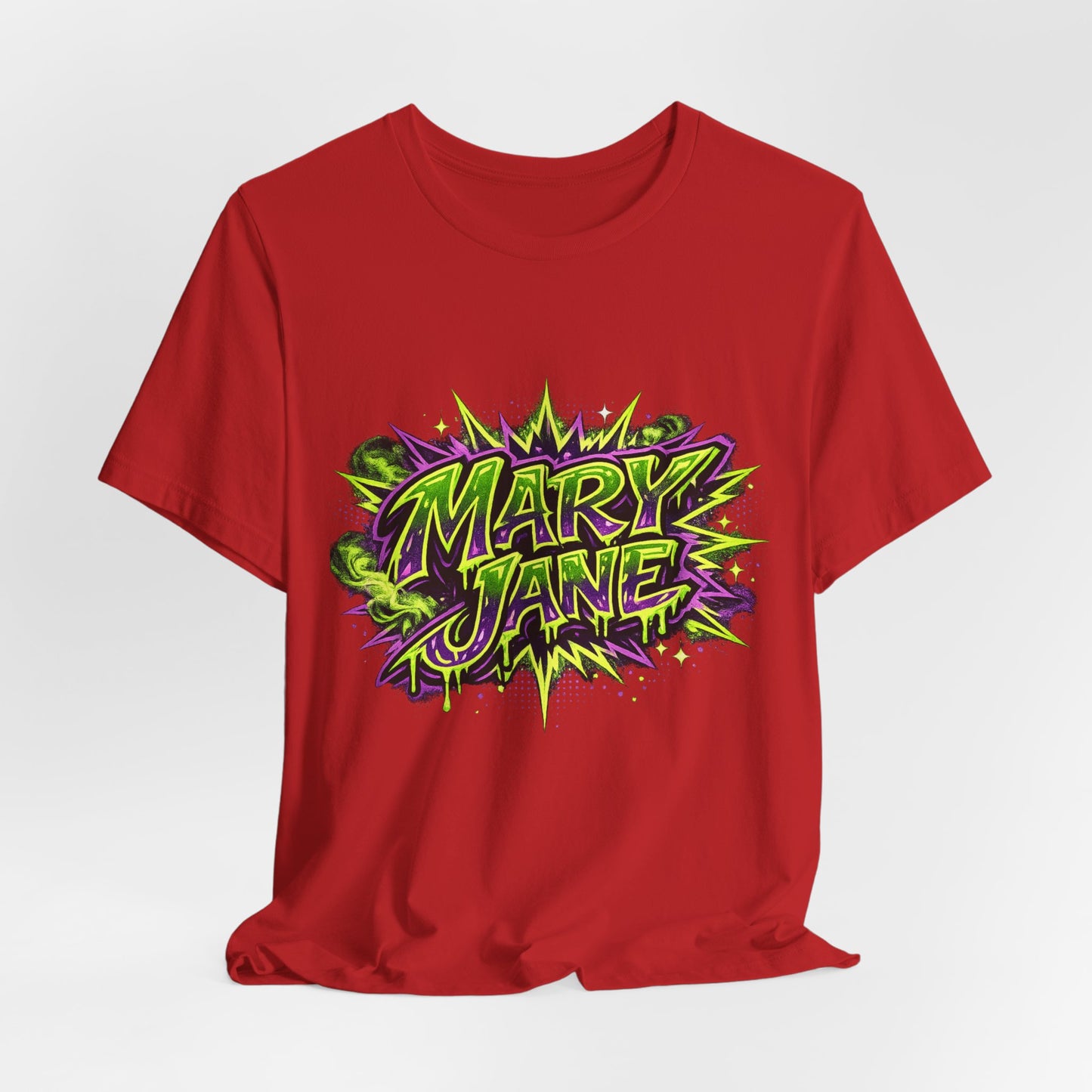 Mary Jane Neon Graffiti Unisex T-Shirt | Bold Streetwear Cannabis Inspired Tee