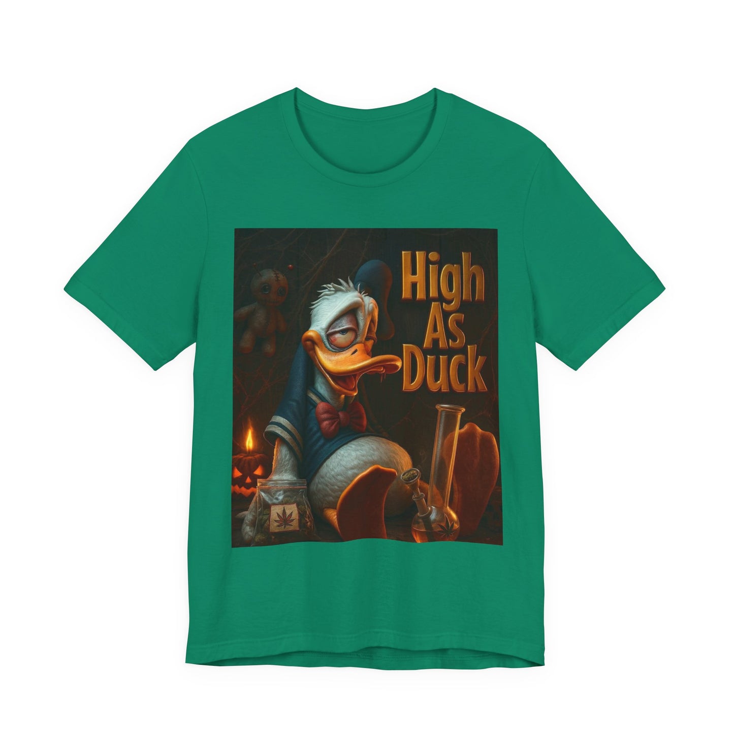 High As Duck Graphic Tee, Funny T-Shirt for Duck Lovers, Casual Wear, Gift for Friends, Quirky Birthday Present