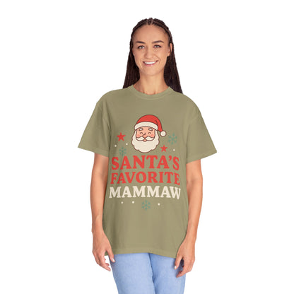 Santa's Favorite Mammaw T-Shirt — Cute Grandma Christmas Tee