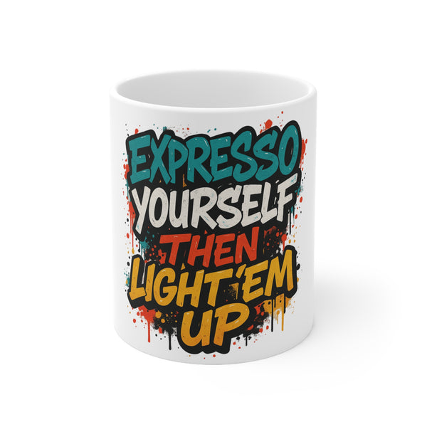 Express Yourself Coffee Mug - Fun 11oz & 15oz Ceramic Cups for Coffee Lovers