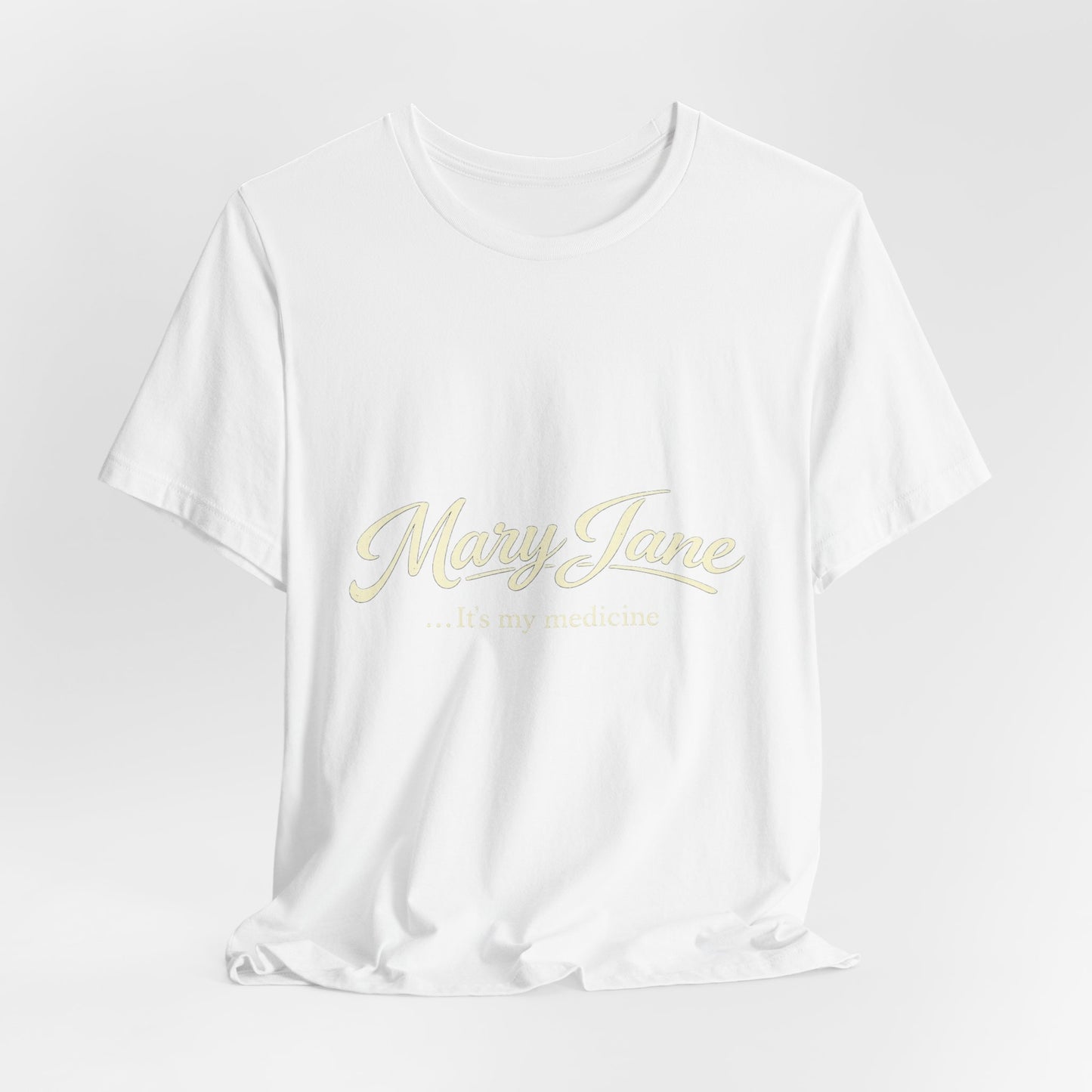 Mary Jane Retro Script Tee — Vintage Cannabis Logo T-Shirt