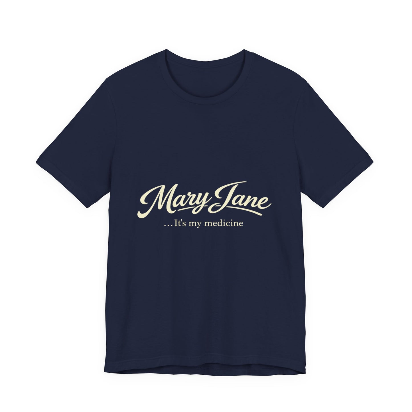 Mary Jane Retro Script Tee — Vintage Cannabis Logo T-Shirt