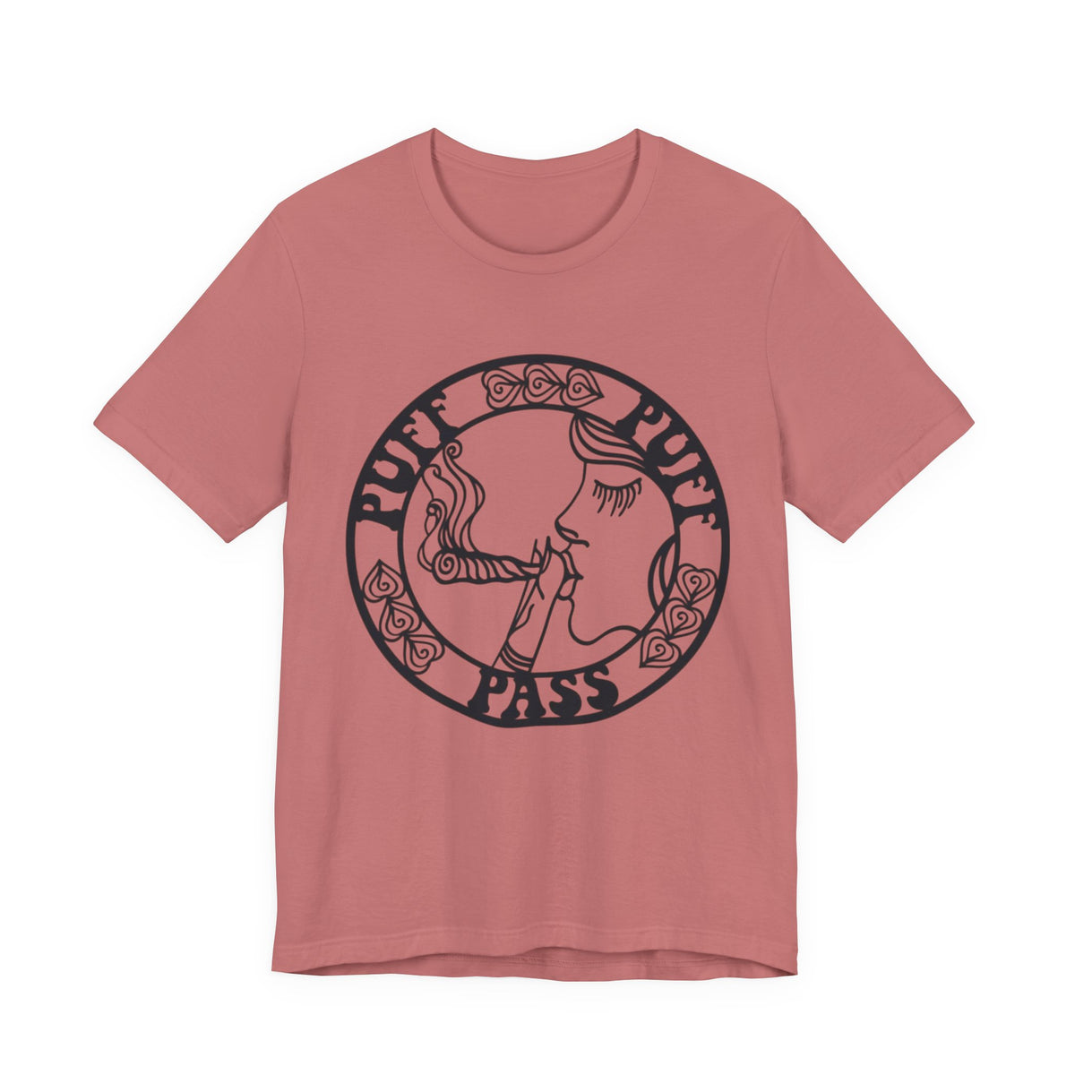 Puff Puff Pass T-Shirt – Funny Stoner Graphic Tee | Retro Smoking Humor Shirt Printify