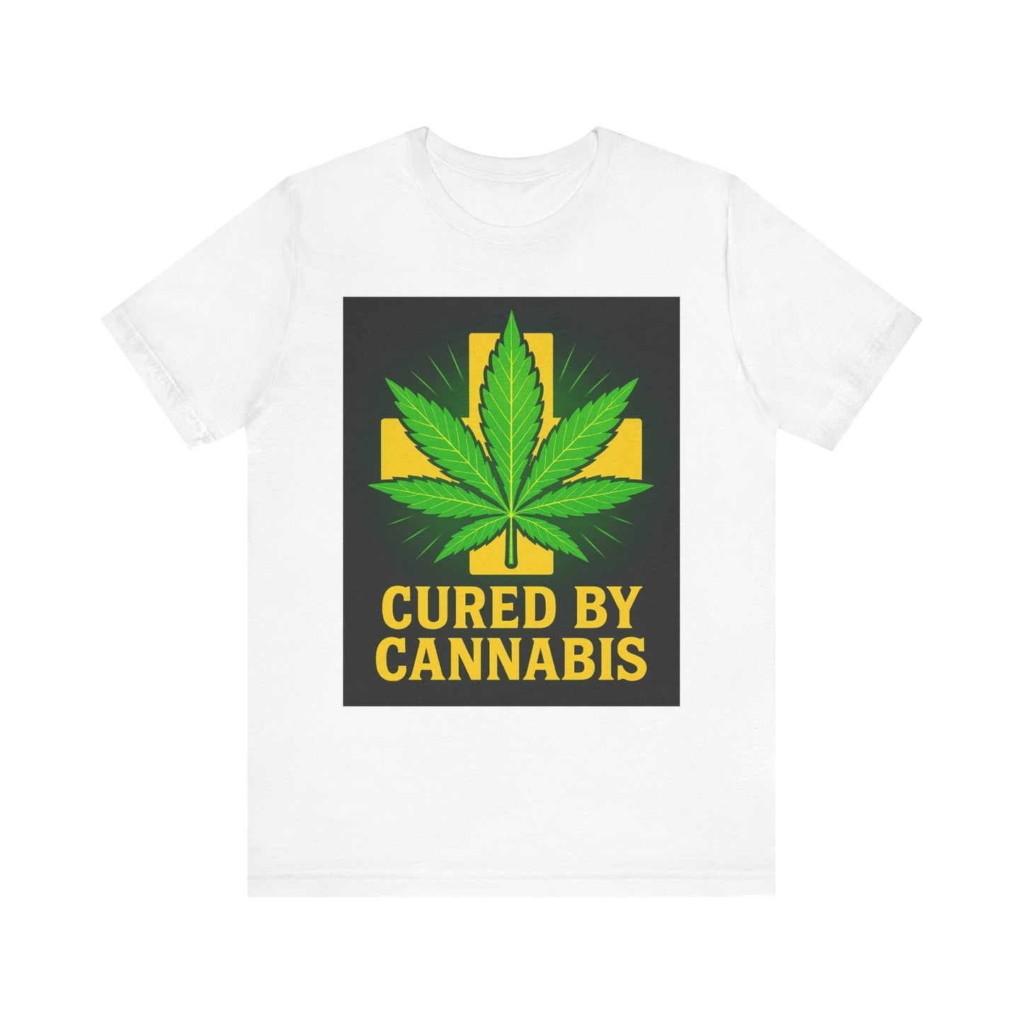 Cured by Cannabis Tee, Unisex Jersey Short Sleeve Shirt for Cannabis Lovers, Gift for Stoners, Cannabis Awareness Tee, Relaxed Fit [...]