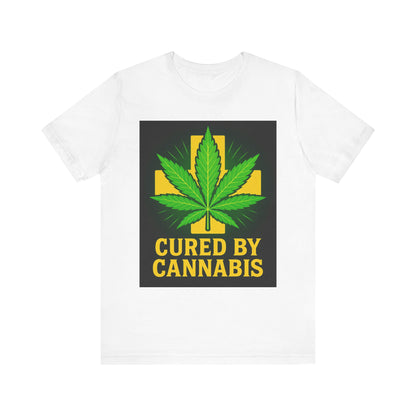 Cured by Cannabis Tee, Unisex Jersey Short Sleeve Shirt for Cannabis Lovers, Gift for Stoners, Cannabis Awareness Tee, Relaxed Fit [...]