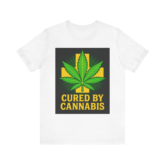Cured by Cannabis Tee, Unisex Jersey Short Sleeve Shirt for Cannabis Lovers, Gift for Stoners, Cannabis Awareness Tee, Relaxed Fit [...]