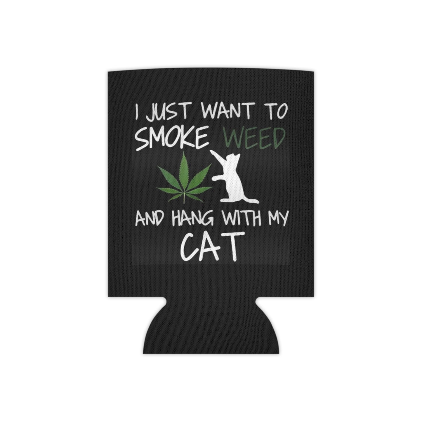 I Just Want to Smoke Weed and Hang with My Cat Can Cooler, Cat Lover Gift, Weed Enthusiast Accessory, Fun Party Favor, Unique Drink [...]-Mary Jane 2025