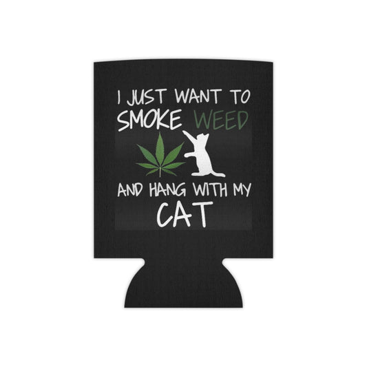I Just Want to Smoke Weed and Hang with My Cat Can Cooler, Cat Lover Gift, Weed Enthusiast Accessory, Fun Party Favor, Unique Drink [...]-Mary Jane 2025