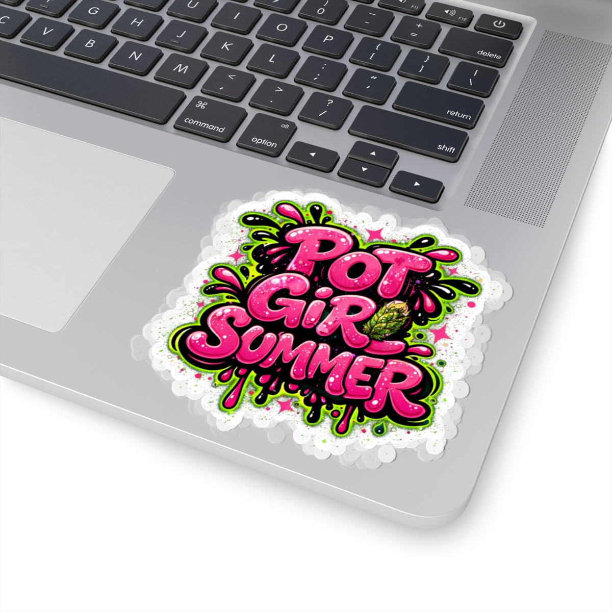 Pot Girl Summer Sticker – Cute Cannabis Vinyl Decal, Waterproof Weed Aesthetic Sticker, Funny Stoner Gift, Laptop Water Bottle Sticker