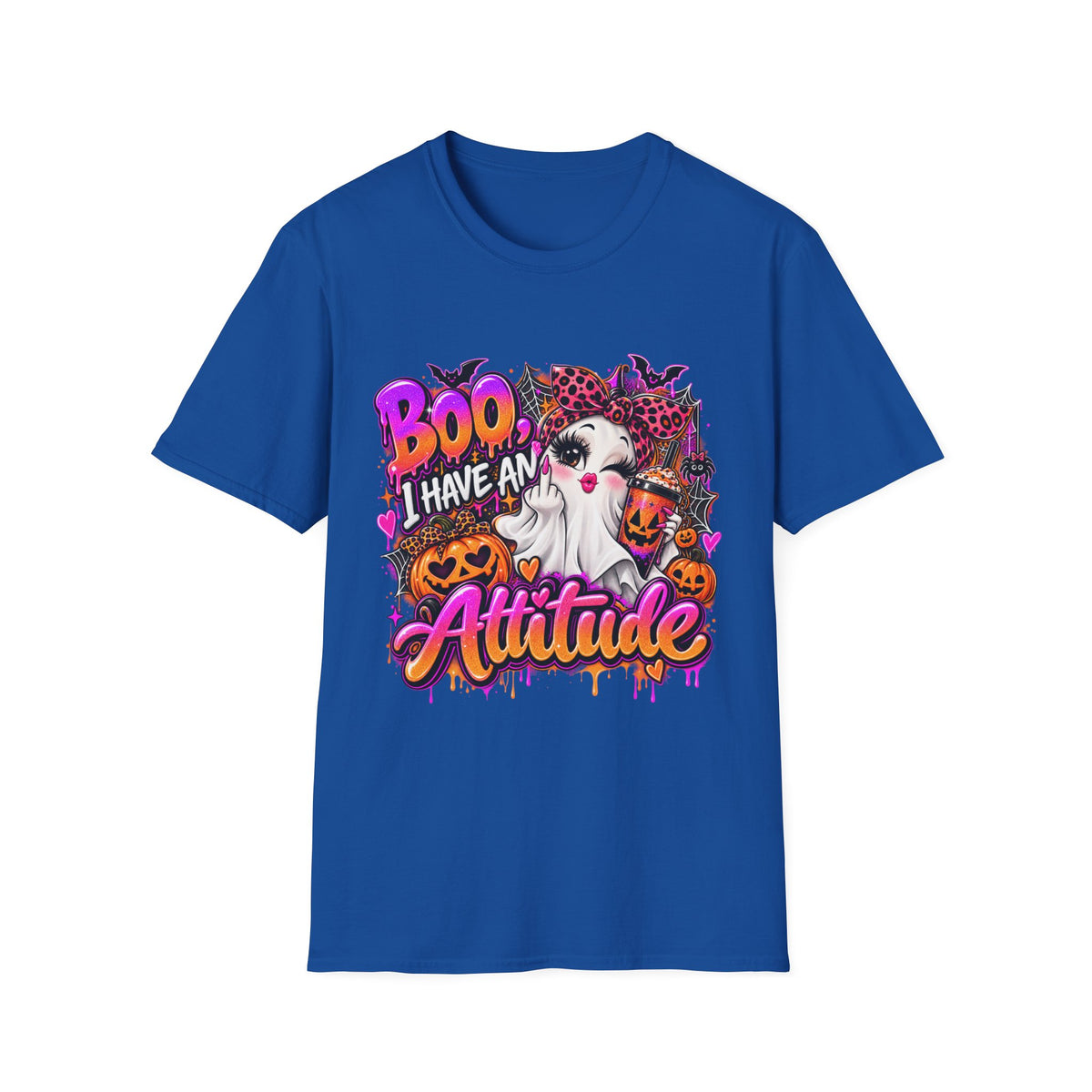 Boo I Have an Attitude Halloween Ghost T-Shirt Printify