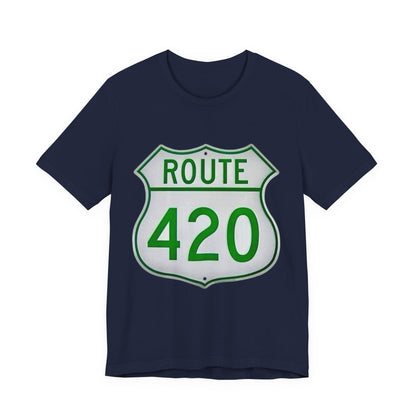 Route 420 Graphic Tee, Unisex Short Sleeve Shirt, Vintage Road Trip Shirt, Cool Casual Wear, Gift for Adventure Lovers, Fun Summer Tee