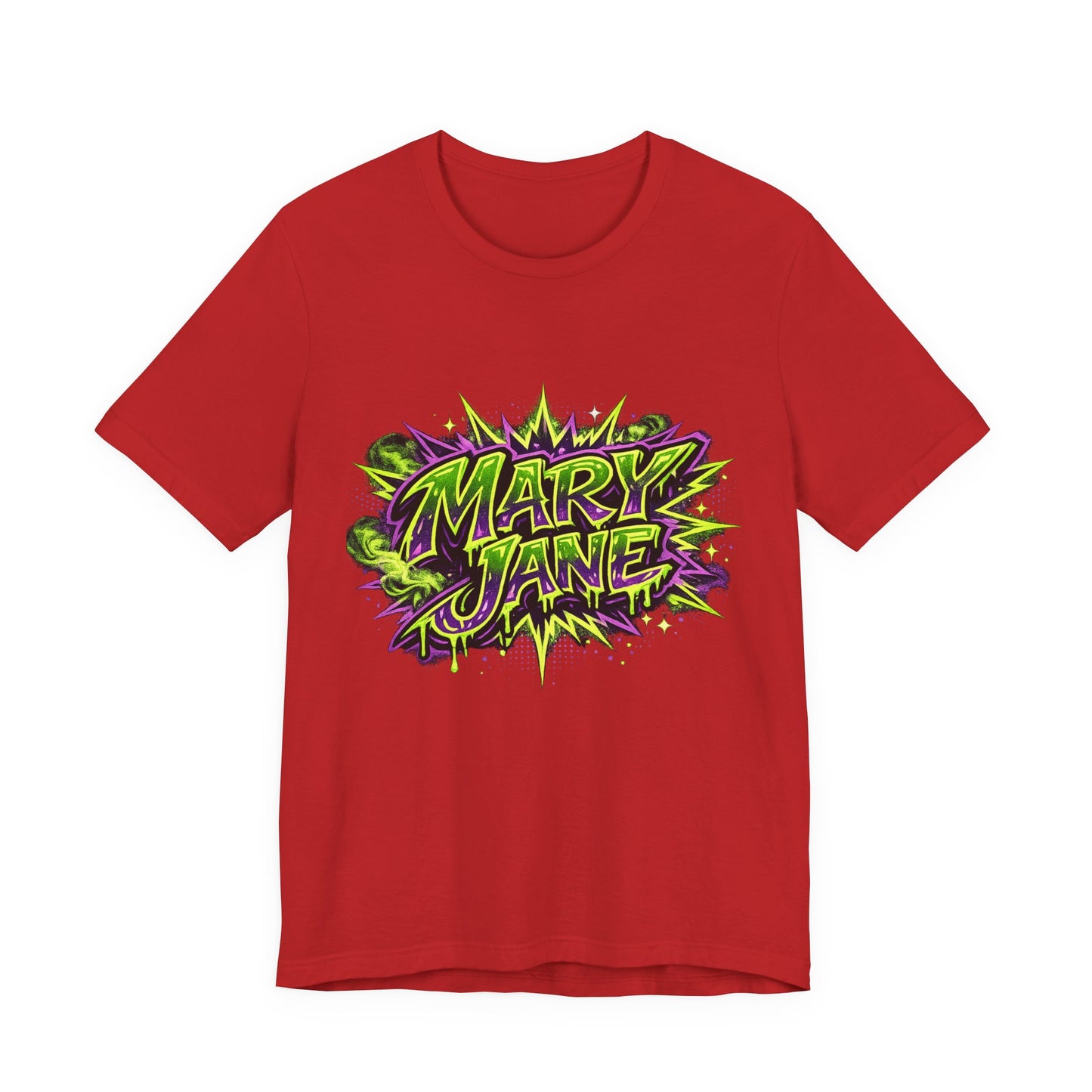 Mary Jane Neon Graffiti Unisex T-Shirt | Bold Streetwear Cannabis Inspired Tee