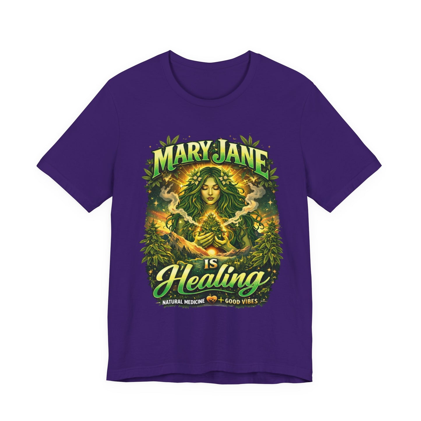 Mary Jane Is Healing Cannabis Art T-Shirt | Natural Wellness Streetwear Tee