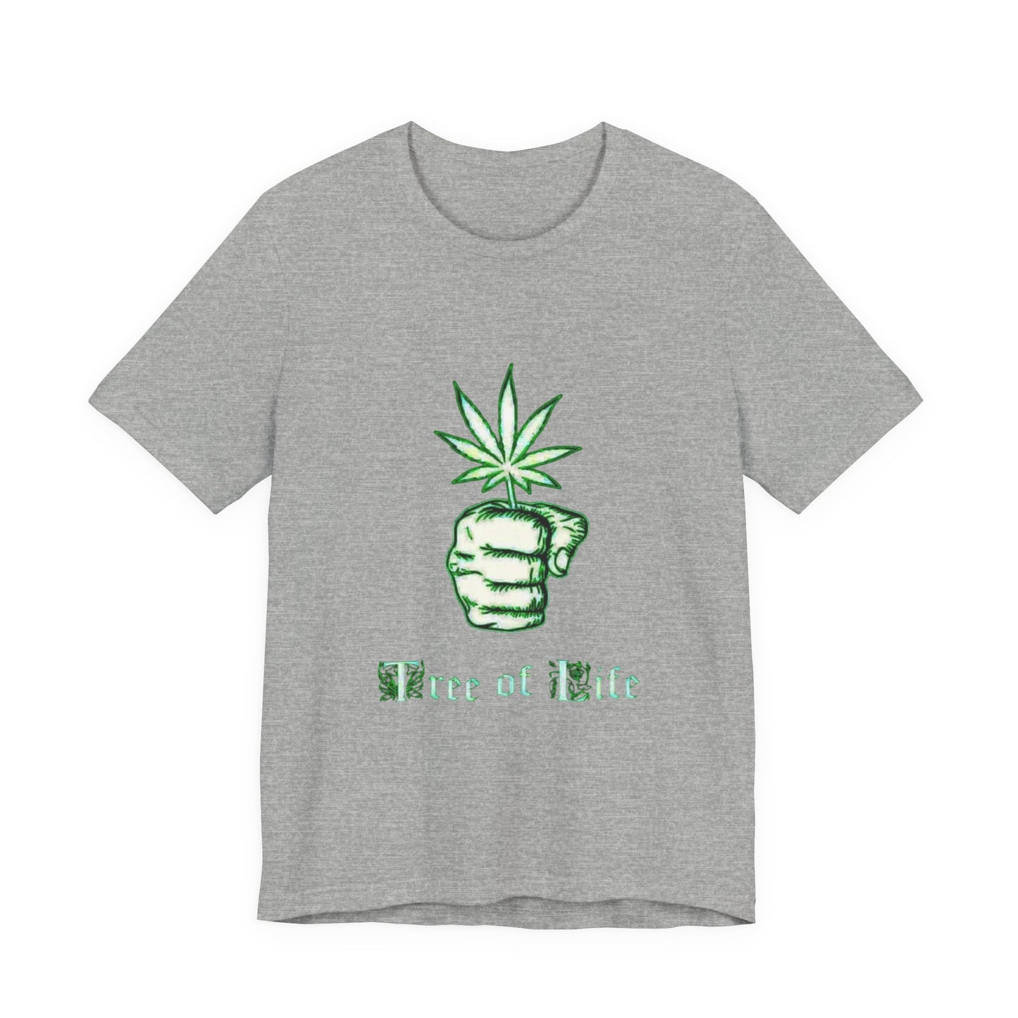 Tree of Life Cannabis Fist Graphic Tee – Bold Herbal Culture Streetwear Shirt