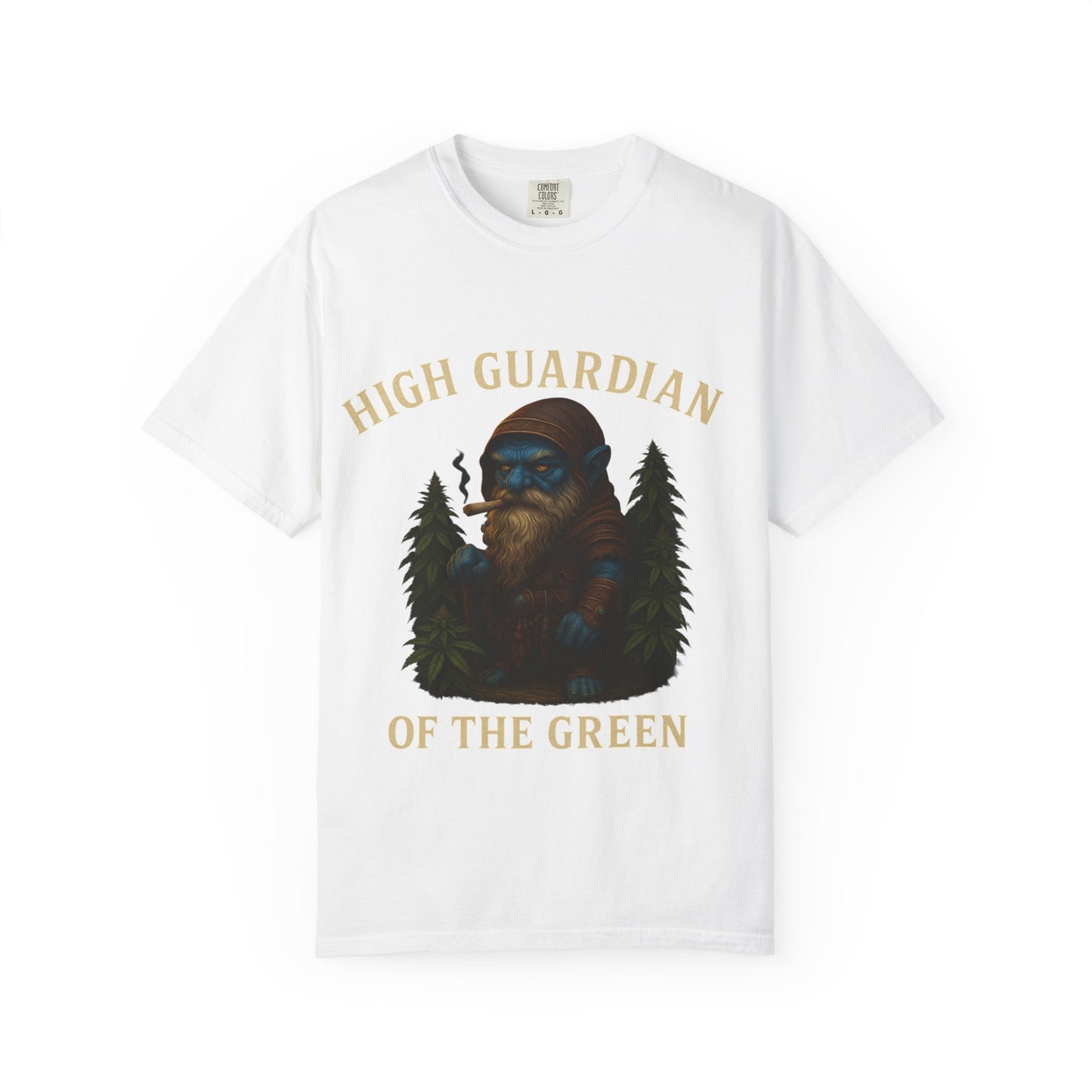 High Guardian of the Green T-Shirt | Cannabis Gnome Stoner Shirt | Fantasy Weed Art Tee | 420 Gift | Mary Jane Shirt