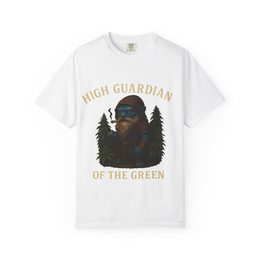 High Guardian of the Green T-Shirt | Cannabis Gnome Stoner Shirt | Fantasy Weed Art Tee | 420 Gift | Mary Jane Shirt