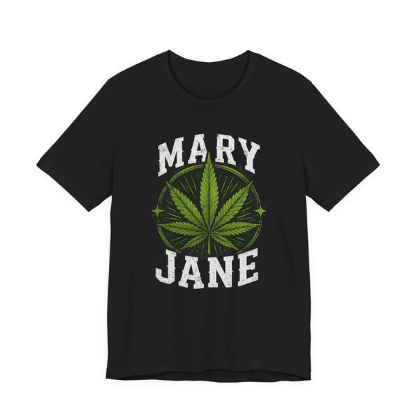 Mary Jane Vintage Cannabis Leaf Graphic Shirt | Distressed Streetwear Tee