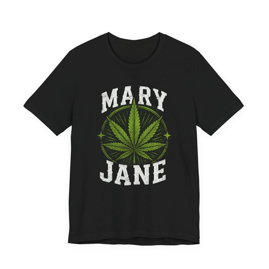 Mary Jane Vintage Cannabis Leaf Graphic Shirt | Distressed Streetwear Tee