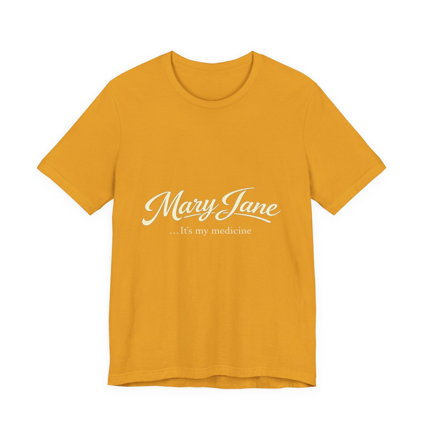 Mary Jane Retro Script Tee — Vintage Cannabis Logo T-Shirt