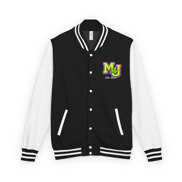 Mary Jane 2025 Varsity Jacket – Neon MJ Cannabis Letterman Jacket, Streetwear Weed Jacket, Stoner Apparel, Unisex Bomber Jacket