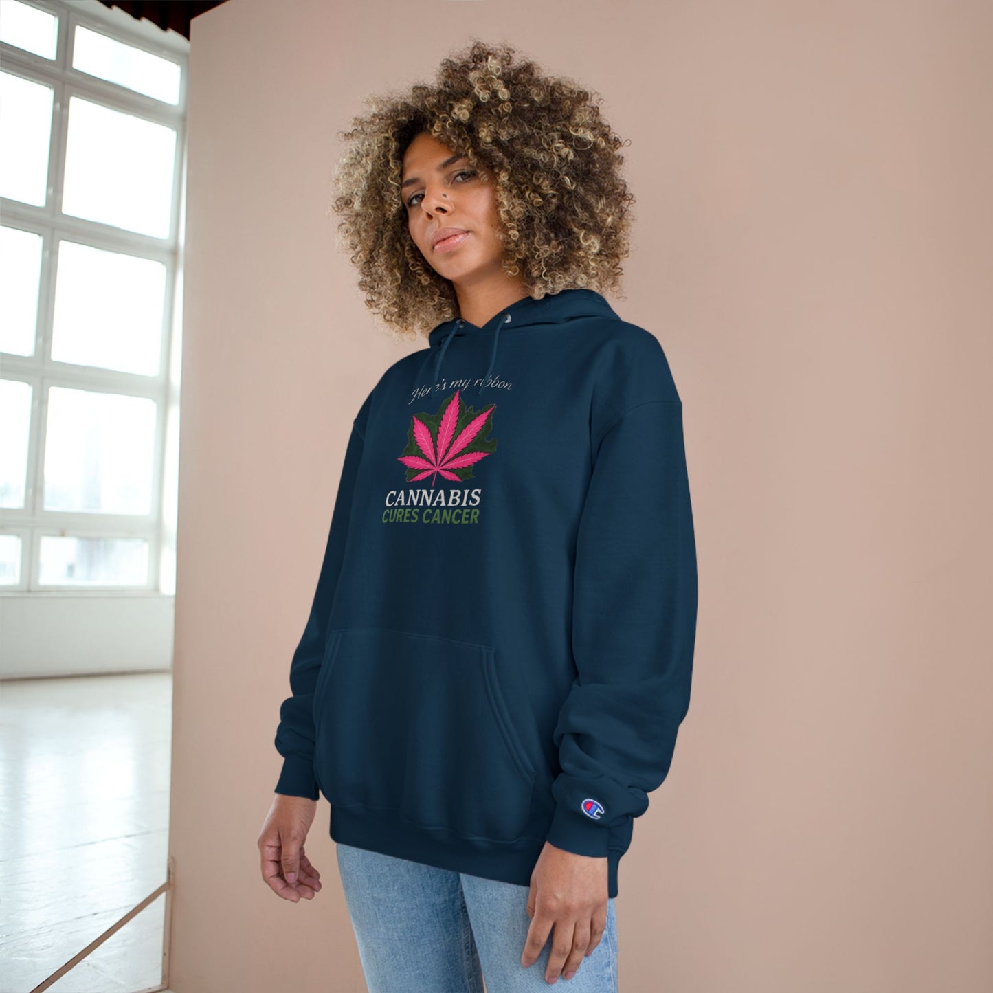 Chic Floral Champion Hoodie - Cozy Streetwear, Casual Fashion, Gift for Her, Trendy Layering, Everyday Comfort