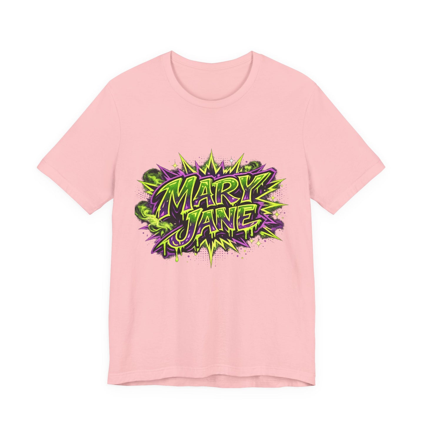 Mary Jane Neon Graffiti Unisex T-Shirt | Bold Streetwear Cannabis Inspired Tee