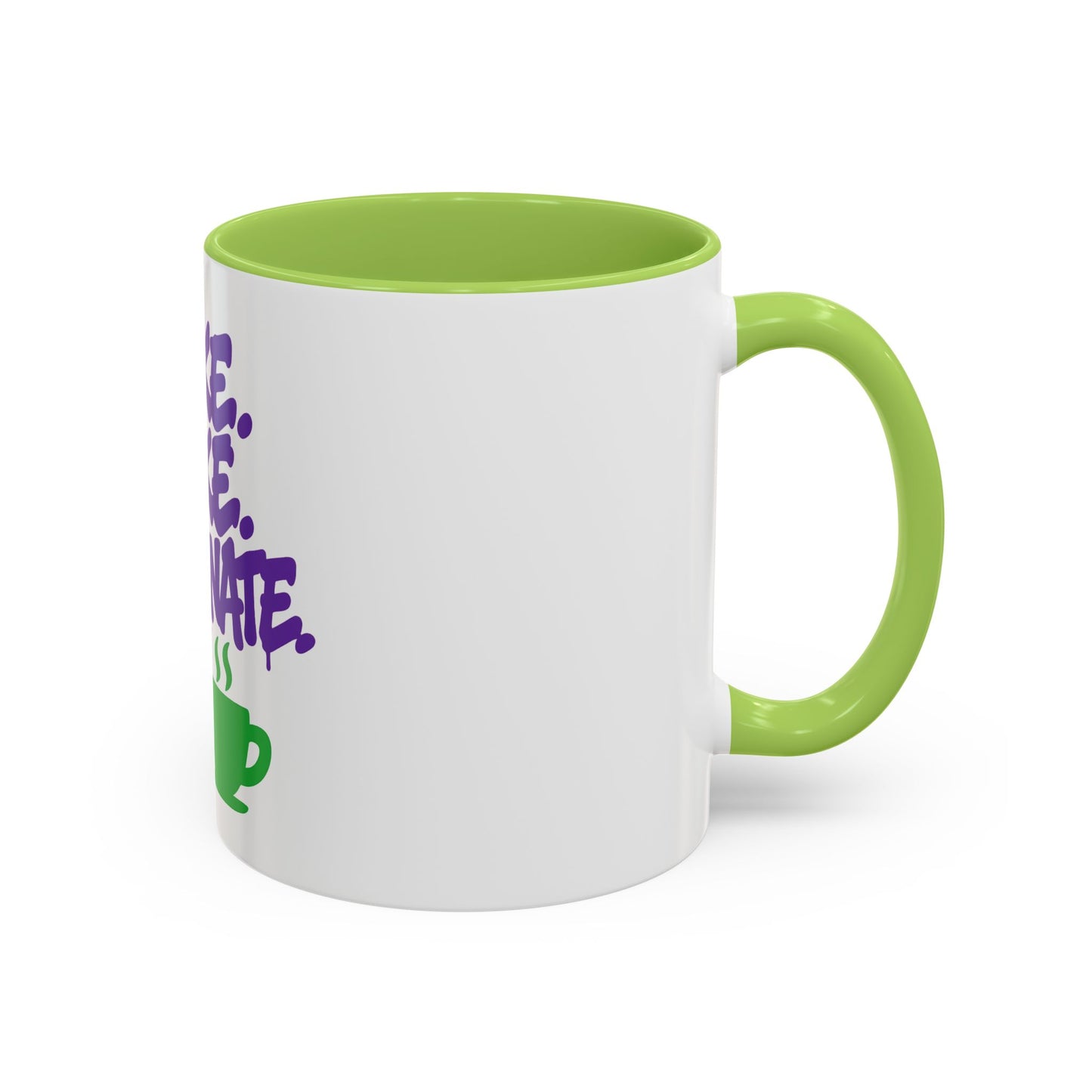 Wake, Bake, Caffeinate Coffee Mug - Fun Cannabis Coffee Cup for Home, Office, Gifts, Stoner, Green Thumb