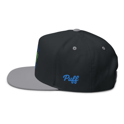 Puff Proud Cannabis Hat | Weed Lover Chill Vibes Cap - Embroidered Flat Bill Cap | Toke Squad | Perfect for Outdoor Adventures, Festivals, Gifts, and Casual Wear