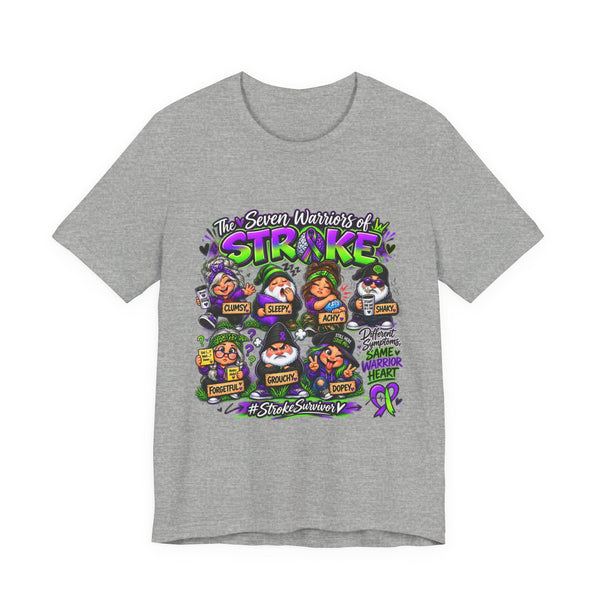 Seven Warriors of Stroke – Different Symptoms Same Warrior Heart Stroke Survivor Design Printify