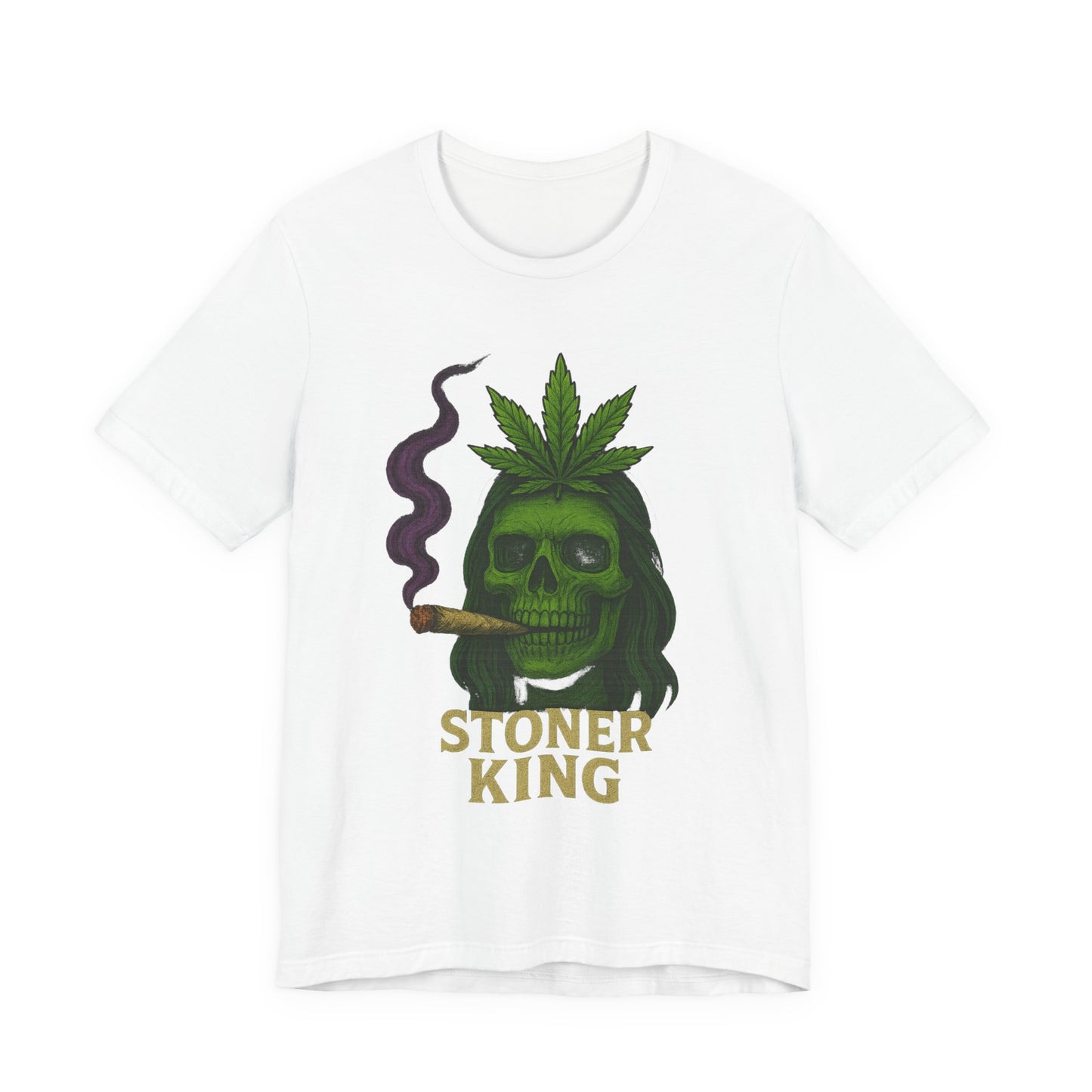 Stoner King Hoodie | Cannabis Skull Leaf Crown Sweatshirt | 420 Streetwear for True Kings of the Smoke Circle - Stoner King Tee, Unisex Graphic T-Shirt, Cannabis Lover Gift, Chill Vibes Clothing, Skull Design Shirt, Perfect for Festivals