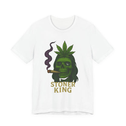 Stoner King Hoodie | Cannabis Skull Leaf Crown Sweatshirt | 420 Streetwear for True Kings of the Smoke Circle - Stoner King Tee, Unisex Graphic T-Shirt, Cannabis Lover Gift, Chill Vibes Clothing, Skull Design Shirt, Perfect for Festivals