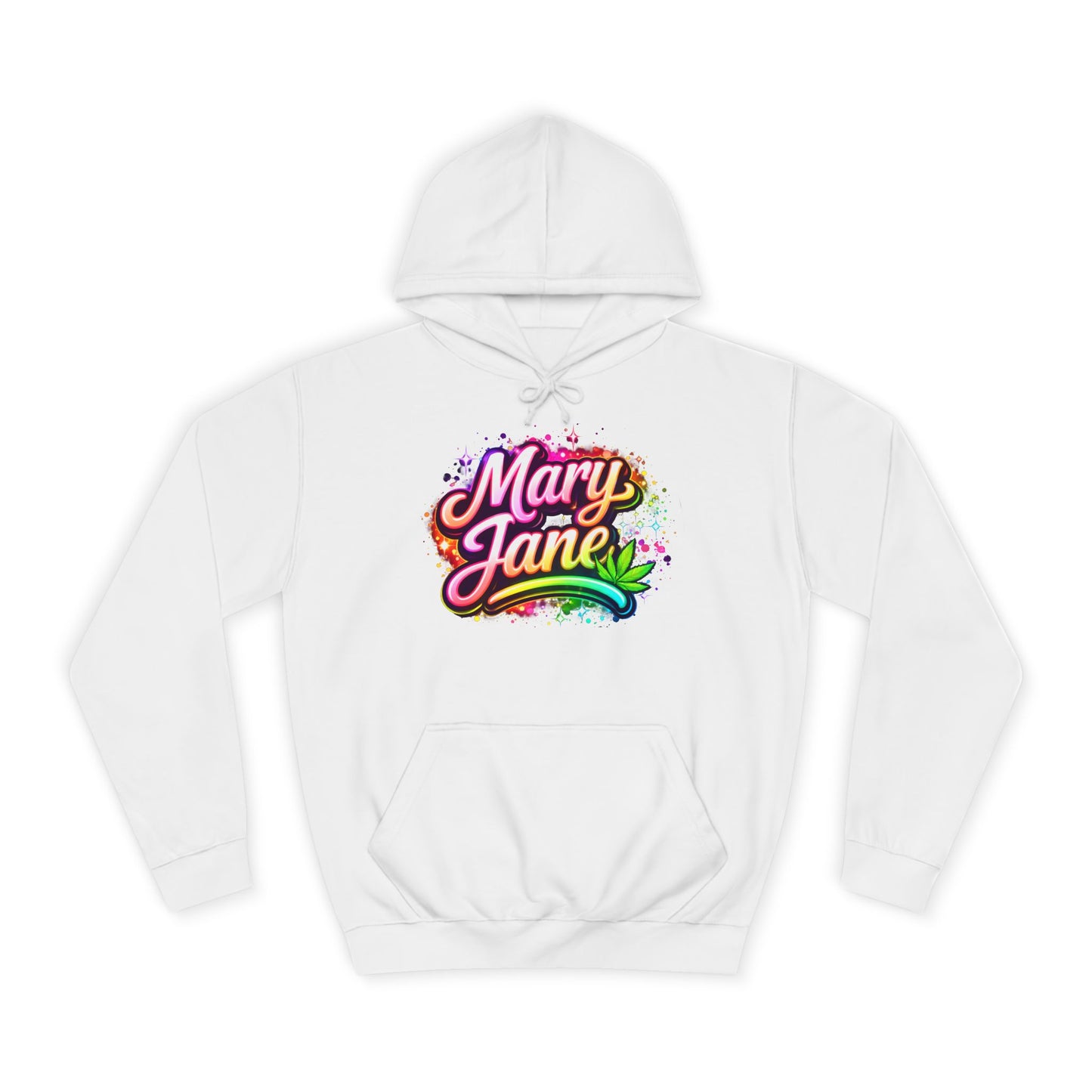 Mary Jane Neon College Hoodie – Streetwear Cannabis Style Pullover Sweatshirt