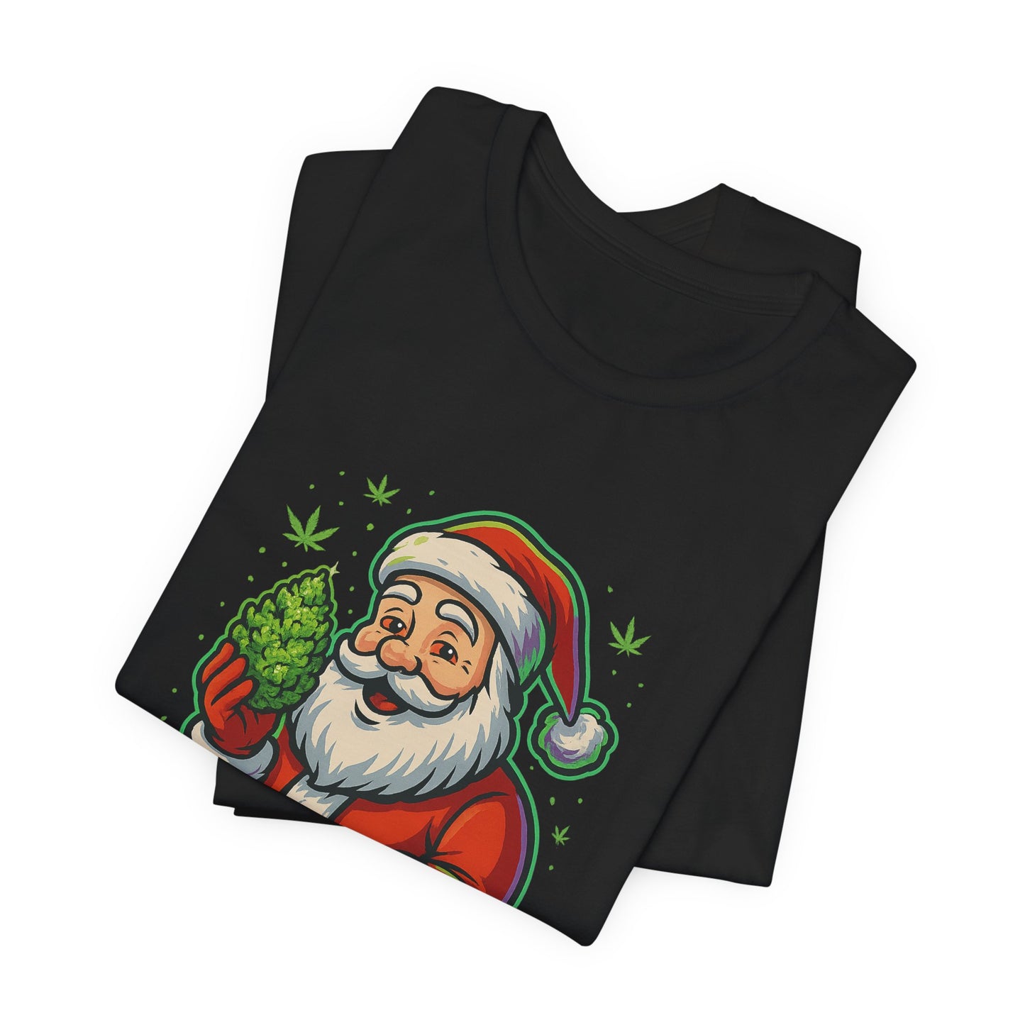 Santa’s Favorite Strain Holiday T-Shirt – Funny Cannabis Christmas Tee